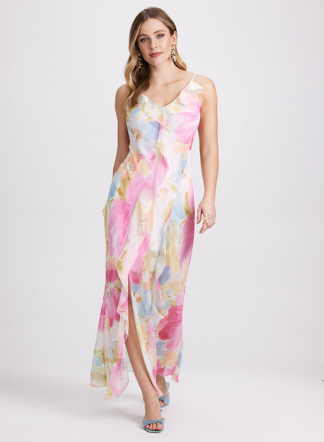 LAURA Floral Ruffle Dress