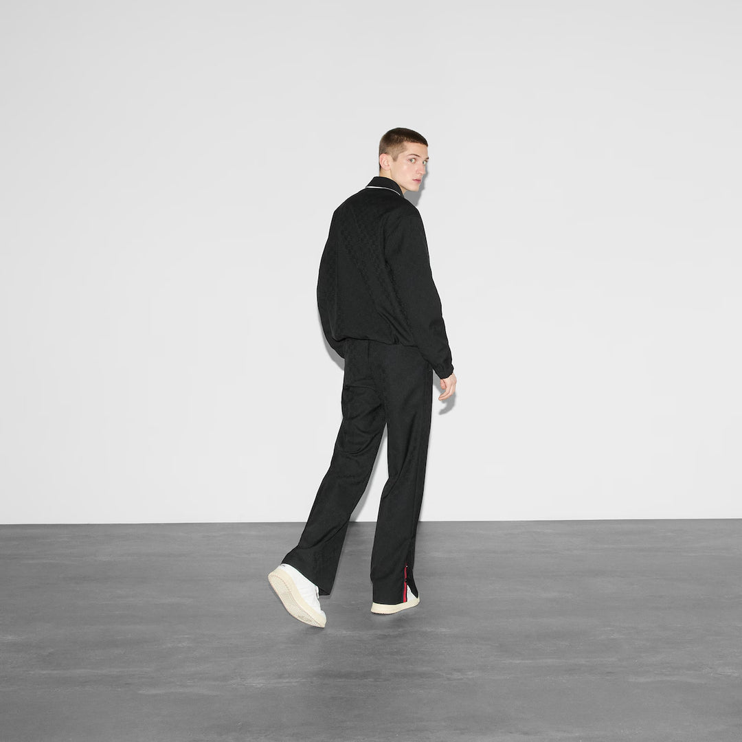 Gucci POLYESTER GG JACQUARD PANT WITH WEB