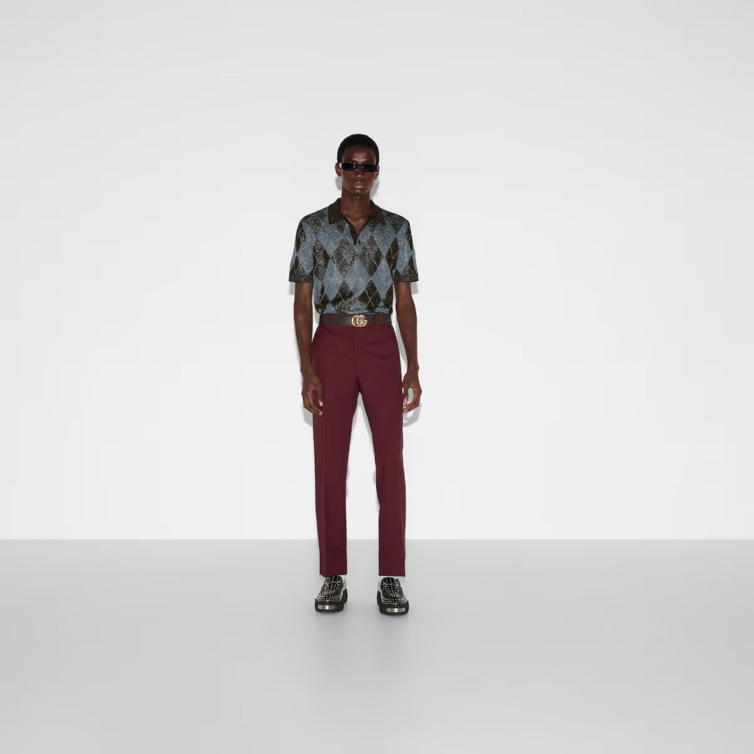 GUCCI EMBOSSED POLYESTER DRILL PANT