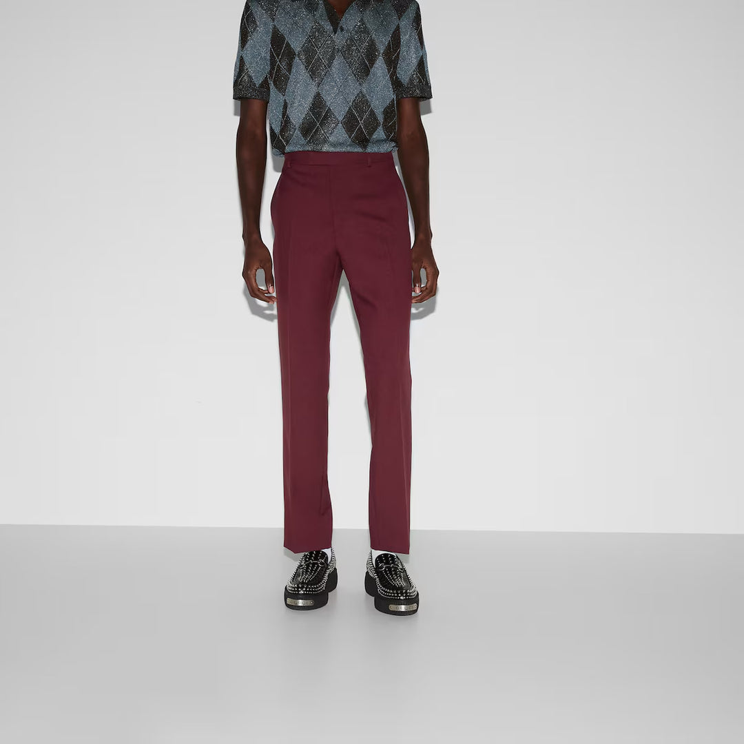 GUCCI EMBOSSED POLYESTER DRILL PANT
