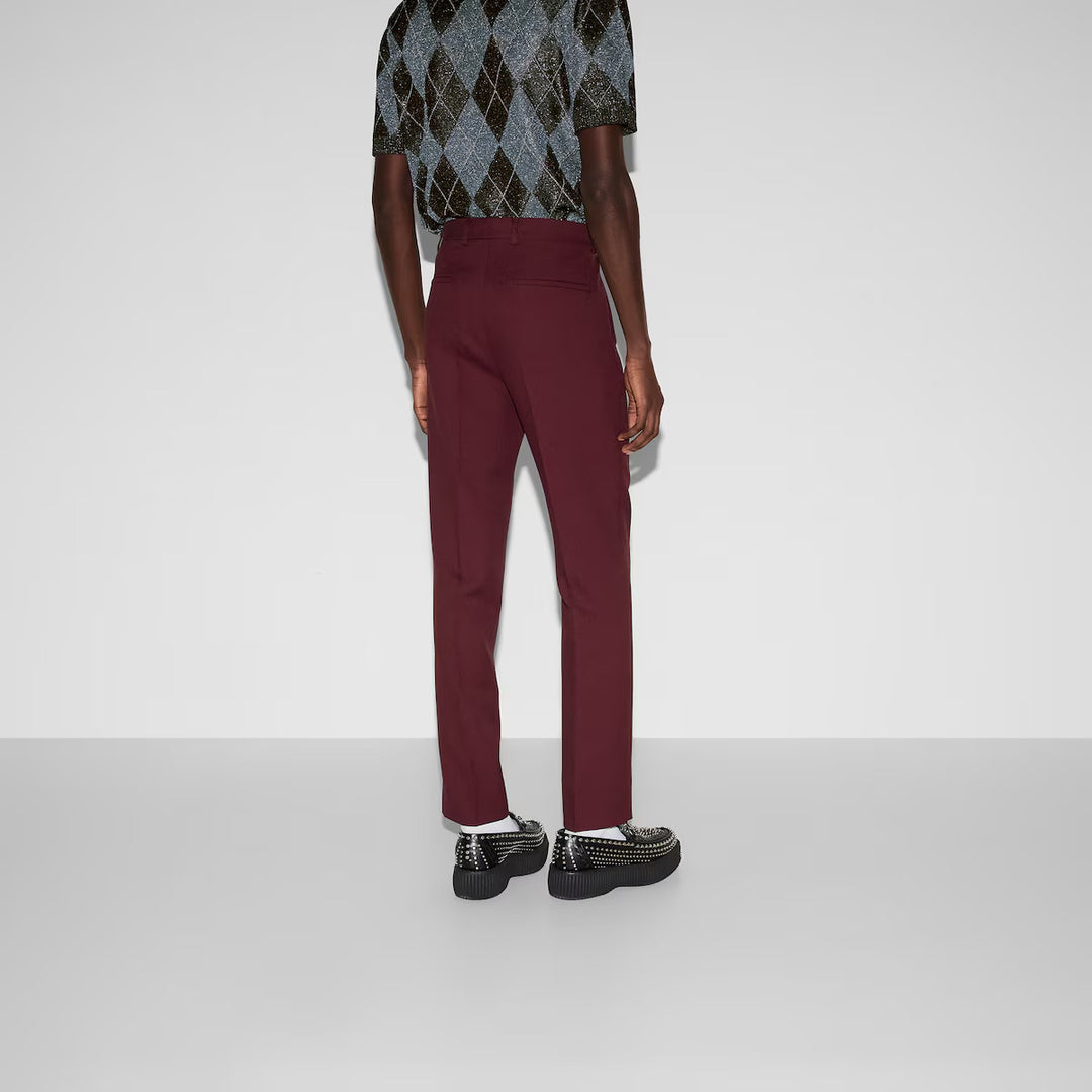 GUCCI EMBOSSED POLYESTER DRILL PANT