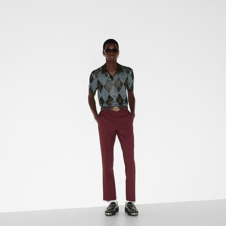 GUCCI EMBOSSED POLYESTER DRILL PANT