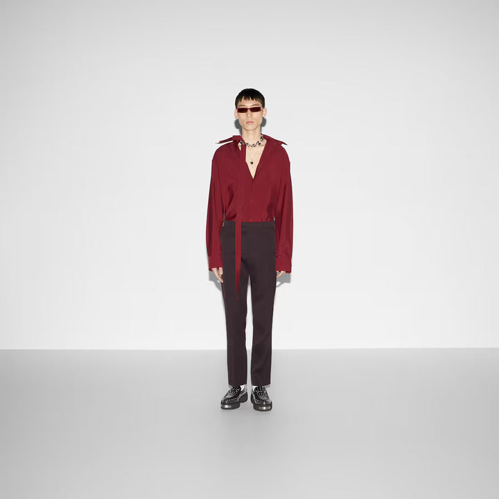 GUCCI EMBOSSED POLYESTER DRILL PANT
