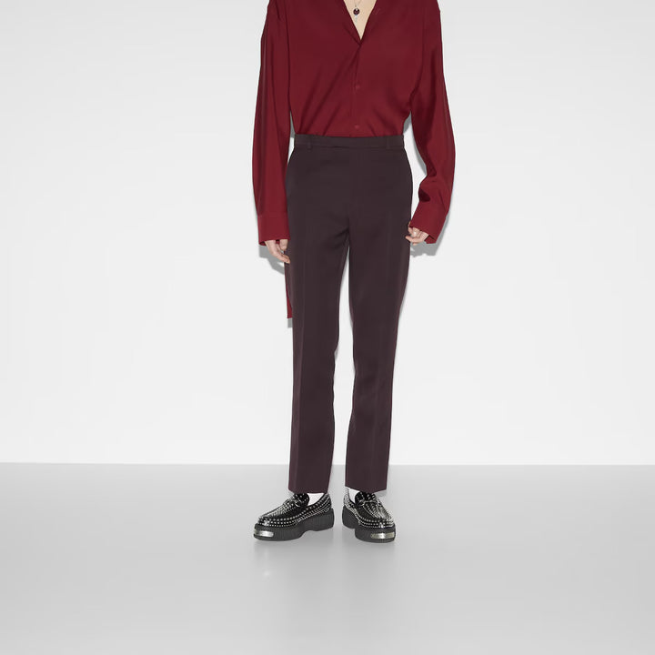 GUCCI EMBOSSED POLYESTER DRILL PANT