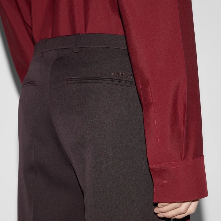 GUCCI EMBOSSED POLYESTER DRILL PANT
