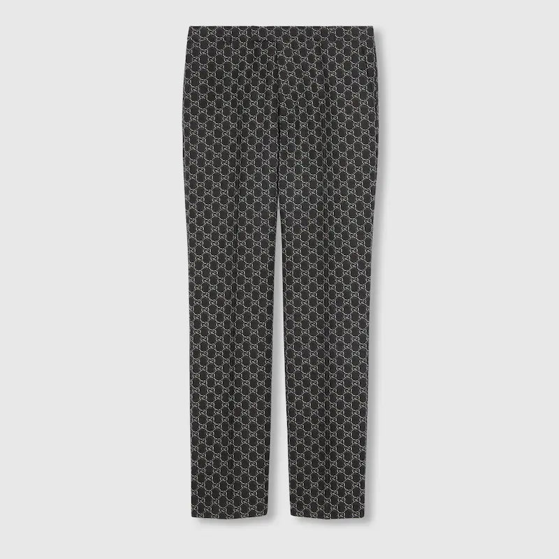 GUCCI EMBOSSED POLYESTER DRILL PANT