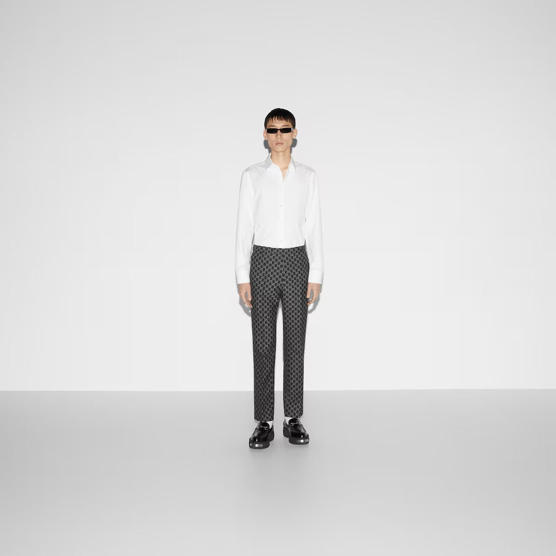 GUCCI EMBOSSED POLYESTER DRILL PANT