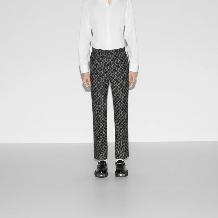 GUCCI EMBOSSED POLYESTER DRILL PANT