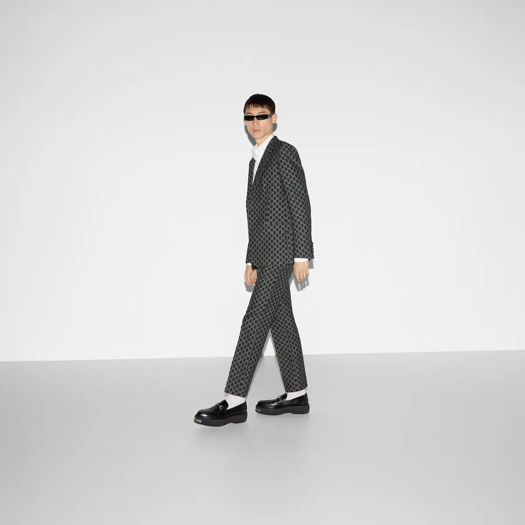 GUCCI EMBOSSED POLYESTER DRILL PANT