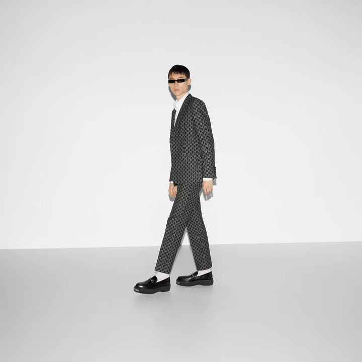GUCCI EMBOSSED POLYESTER DRILL PANT