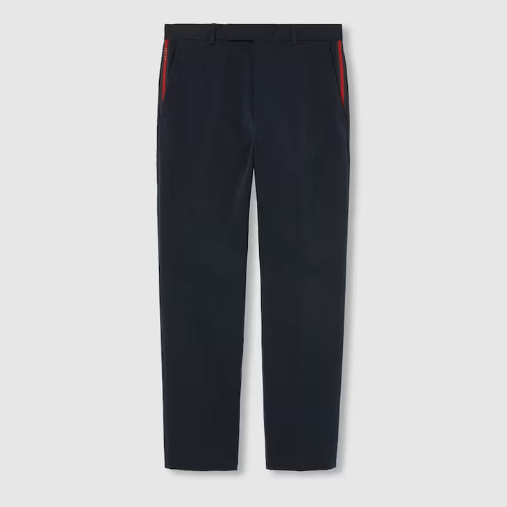 Gucci COTTON GABARDINE PANT WITH WEB
