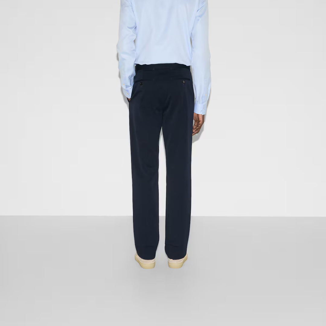 Gucci COTTON GABARDINE PANT WITH WEB