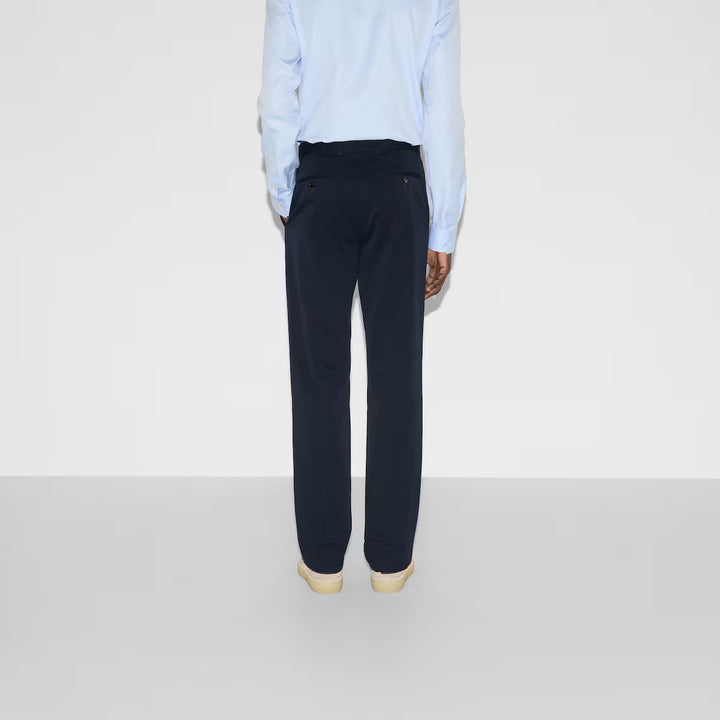 Gucci COTTON GABARDINE PANT WITH WEB