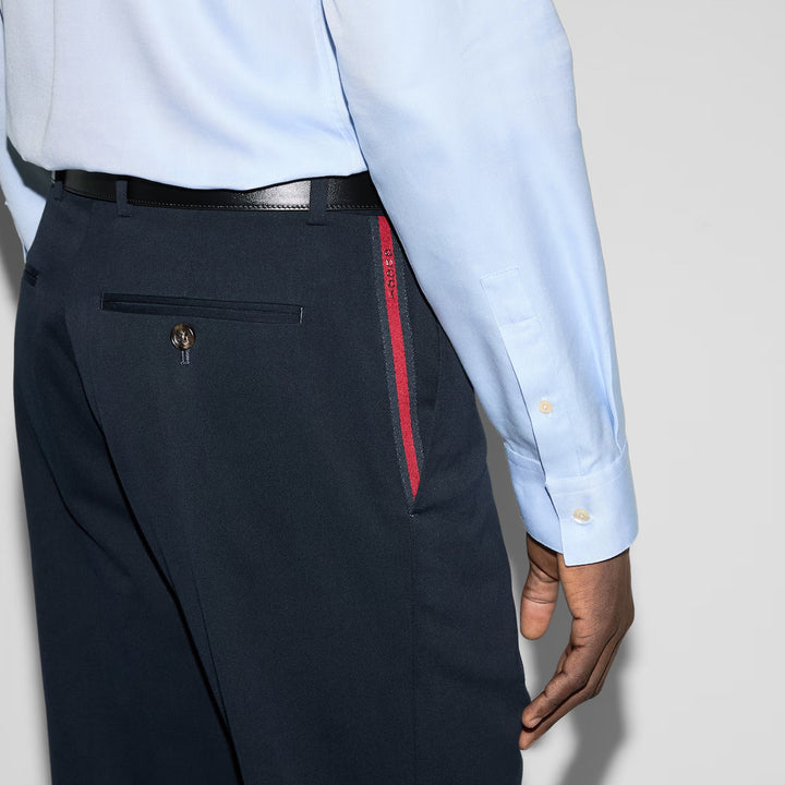 Gucci COTTON GABARDINE PANT WITH WEB