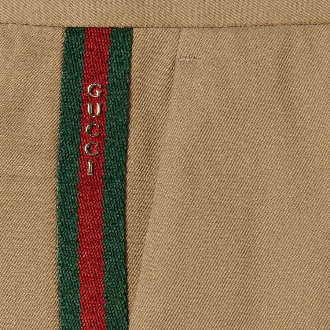Gucci COTTON GABARDINE PANT WITH WEB
