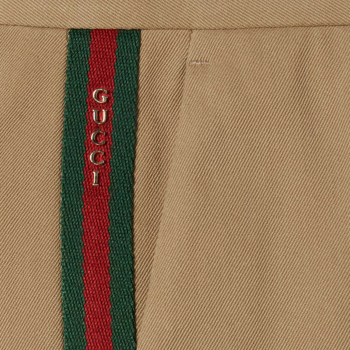 Gucci COTTON GABARDINE PANT WITH WEB