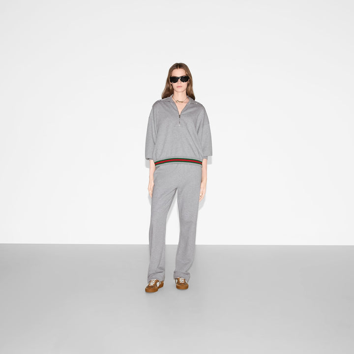 GUCCI Cotton jersey sweatshirt with Web