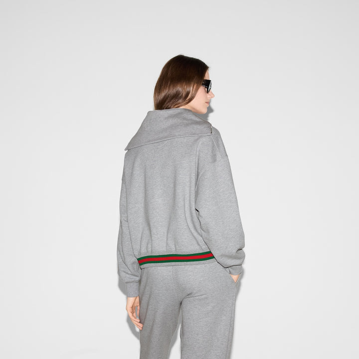 GUCCI Cotton jersey sweatshirt with Web