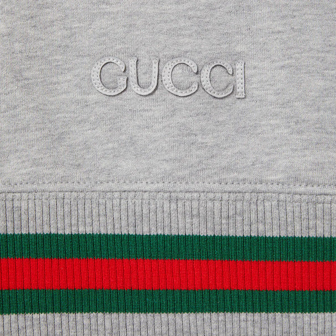 GUCCI Cotton jersey sweatshirt with Web