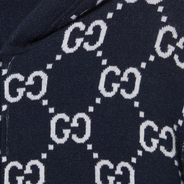 GUCCI REVERSIBLE GG WOOL HOODED ZIP JACKET