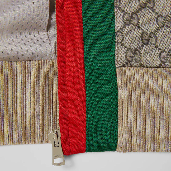 Gucci TECHNICAL JERSEY ZIP JACKET WITH WEB