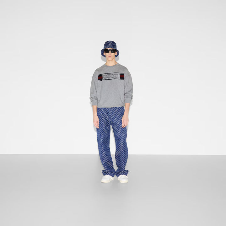 GUCCI COTTON JERSEY SWEATSHIRT WITH EMBROIDERY