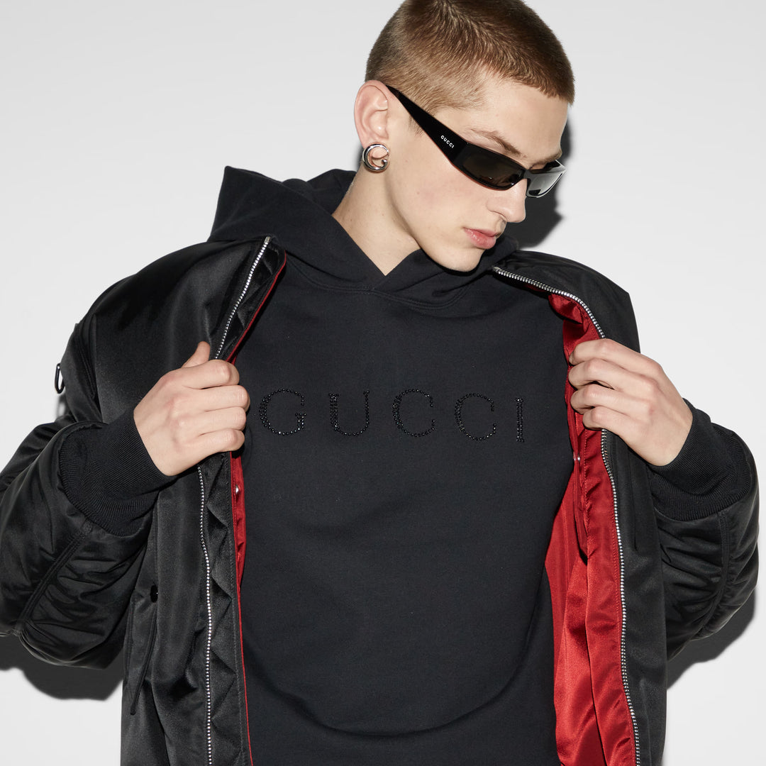 Gucci Cotton jersey hooded sweatshirt