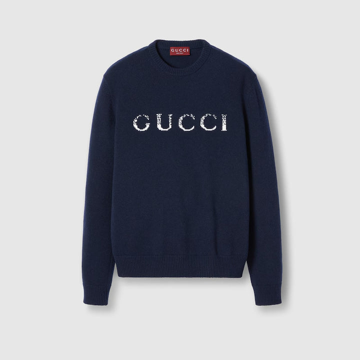 Gucci WOOL SWEATER WITH GUCCI INTARSIA