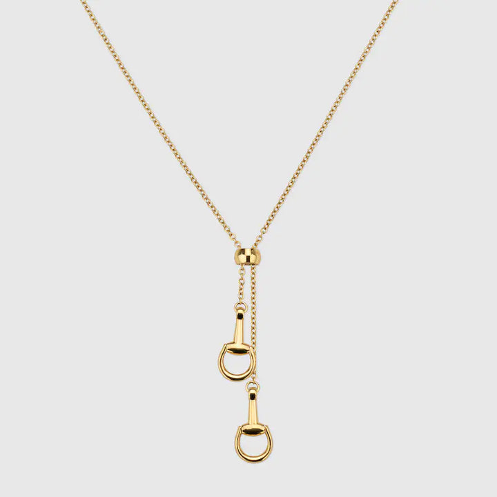 GUCCI 18K HORSEBIT PENDANT NECKLACE