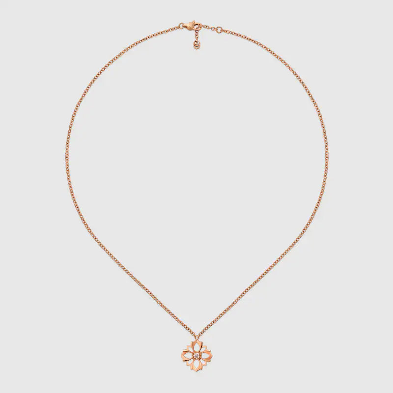 GUCCI FLORA 18K CHAIN NECKLACE