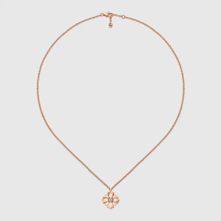 GUCCI FLORA 18K CHAIN NECKLACE