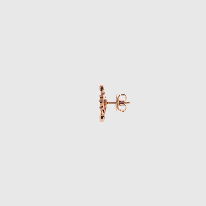 GUCCI FLORA 18K DIAMOND STUD EARRINGS