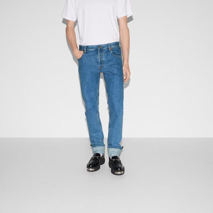 GUCCI TAPERED FIT DENIM PANTS
