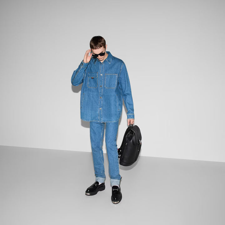 GUCCI TAPERED FIT DENIM PANTS