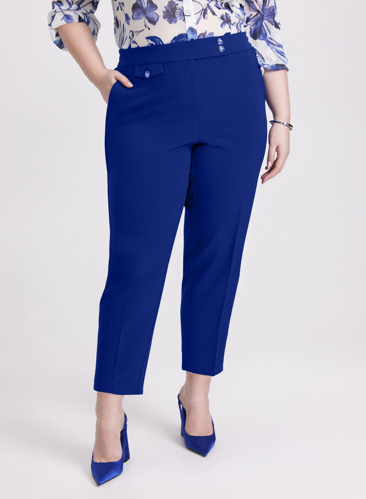 LAURA Emma Elastic-Back Slim-Leg Pants