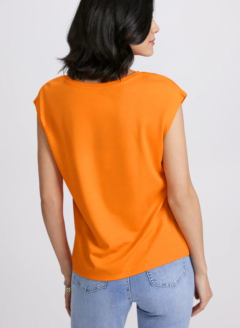 LAURA Metallic Button T-Shirt