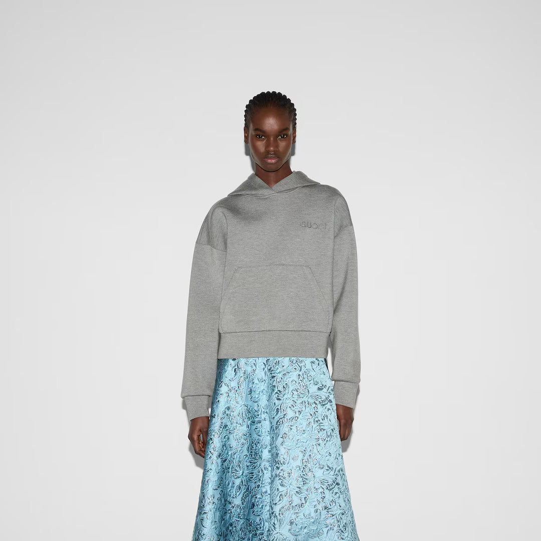 GUCCI Viscose jersey hooded sweatshirt