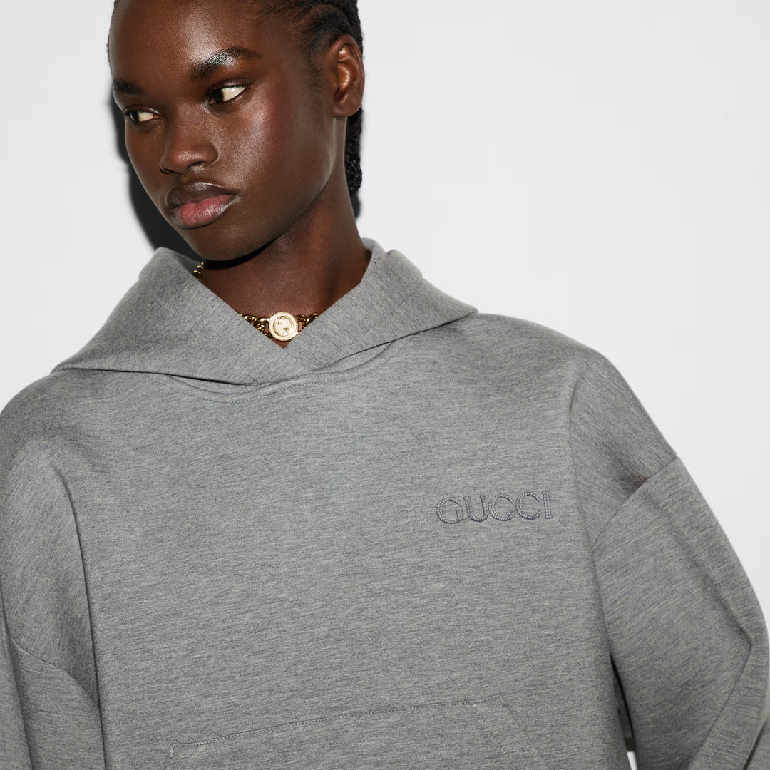 GUCCI Viscose jersey hooded sweatshirt
