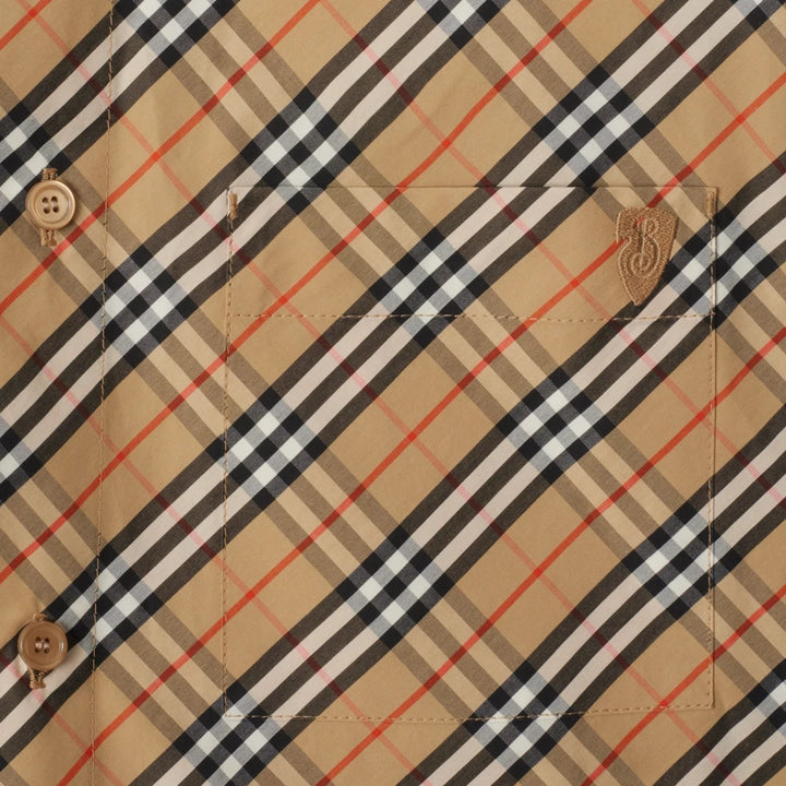 Burberry Cropped Check Cotton Shirt