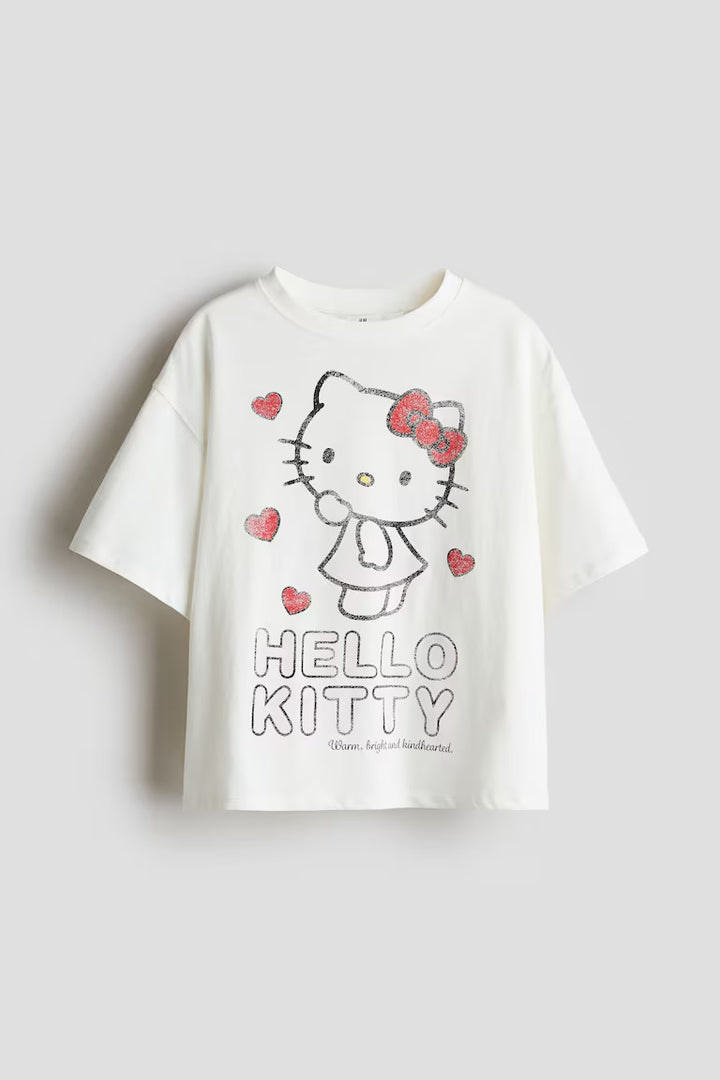H&M PRINTED COTTON T-SHIRT