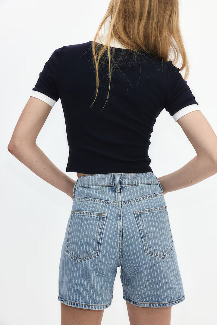 H&M HIGH DENIM SHORTS