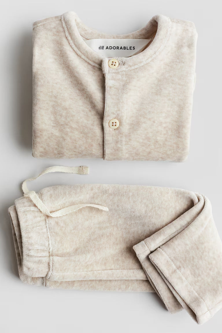 H&M 2-PIECE VELOUR SET
