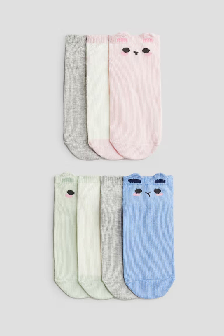 H&M 7-PACK ANKLE SOCKS