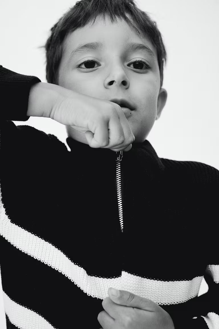 H&M HALF-ZIP POLO SWEATER