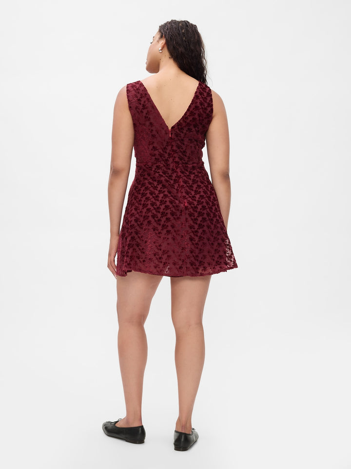 Gap Velvet Floral Mini Dress