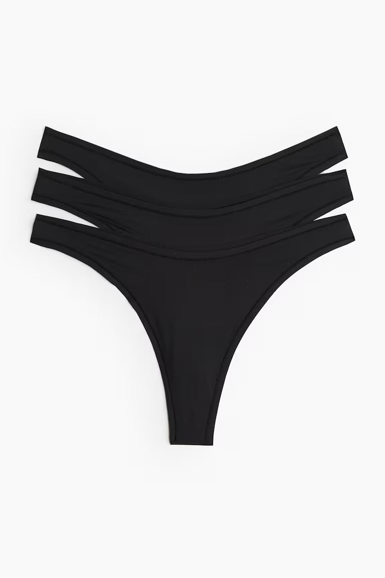H&M 3-PACK MICROFIBER THONG BRIEFS