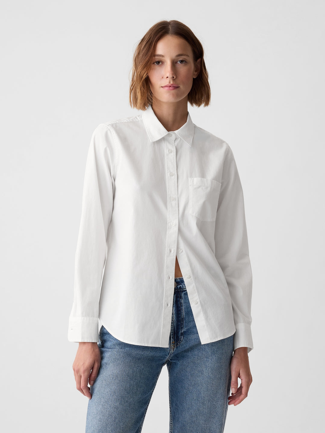 Gap Sheer Lace Classic Shirt