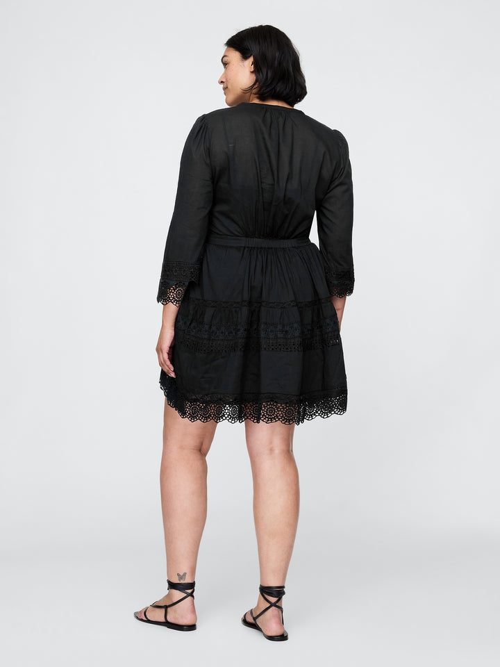 Gap Lace-Trim Mini Dress