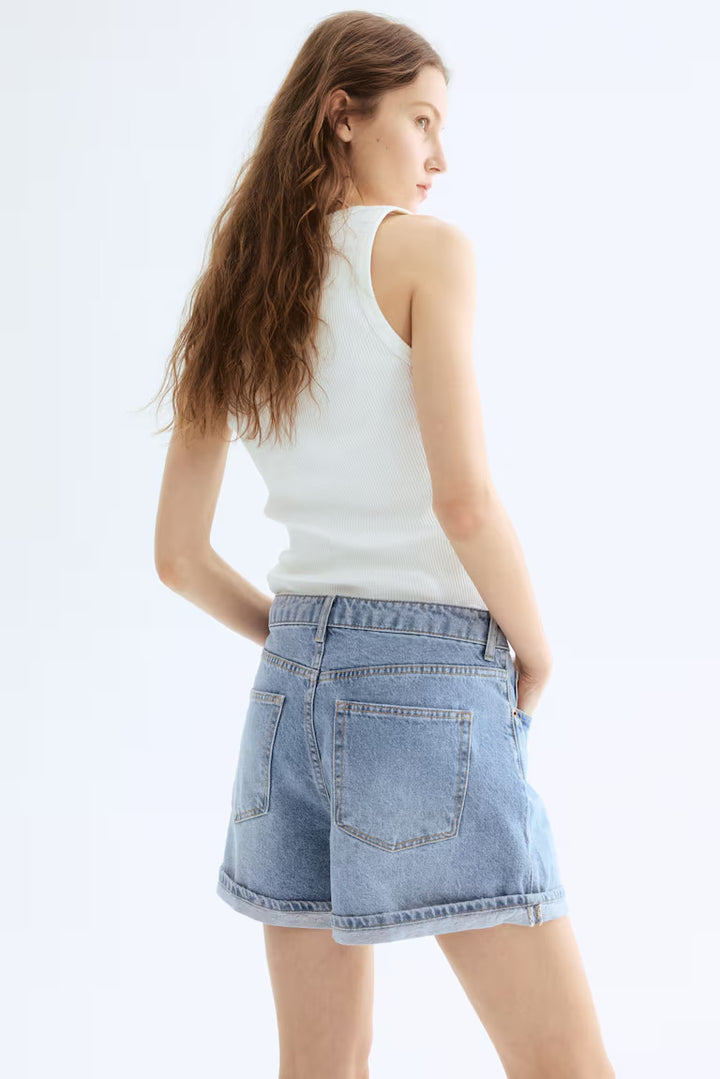 H&M HIGH WAIST DENIM SHORTS