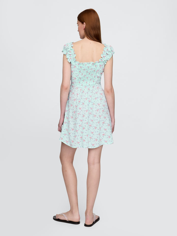 Gap Puff-Sleeve Sweetheart Mini Dress